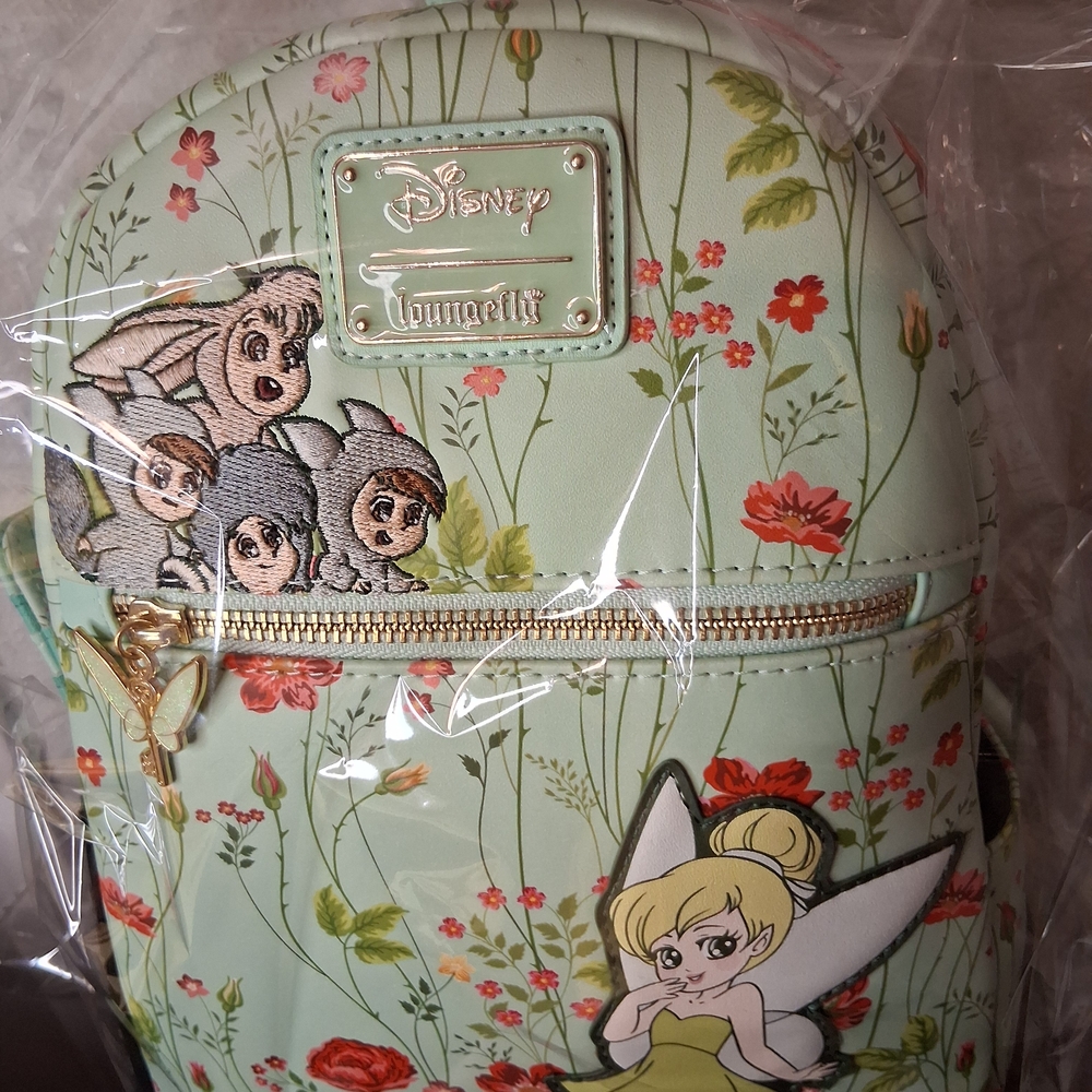 Loungefly Disney Tinkerbell Backpack - Mint Green Floral